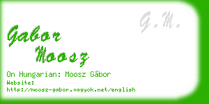 gabor moosz business card