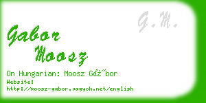 gabor moosz business card